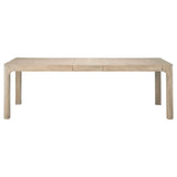 Side view of Solano table with leaf extended