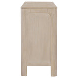 Solano Sliding Door Dining Sideboard in weathered mango finish, front view
