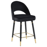 Ellie Black Mirrored Counter Height Dining Set side view