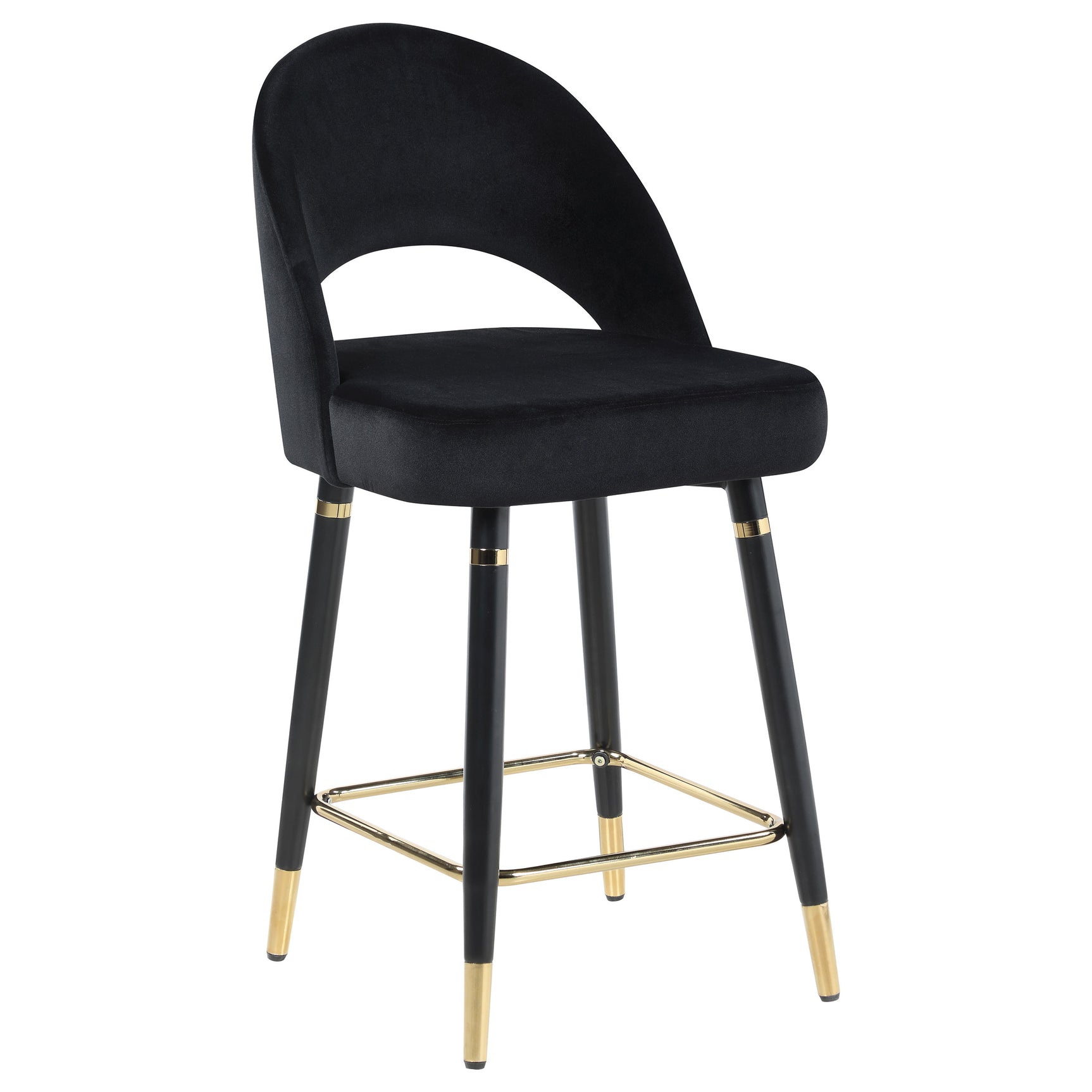 Ellie Black Mirrored Counter Height Dining Set side view