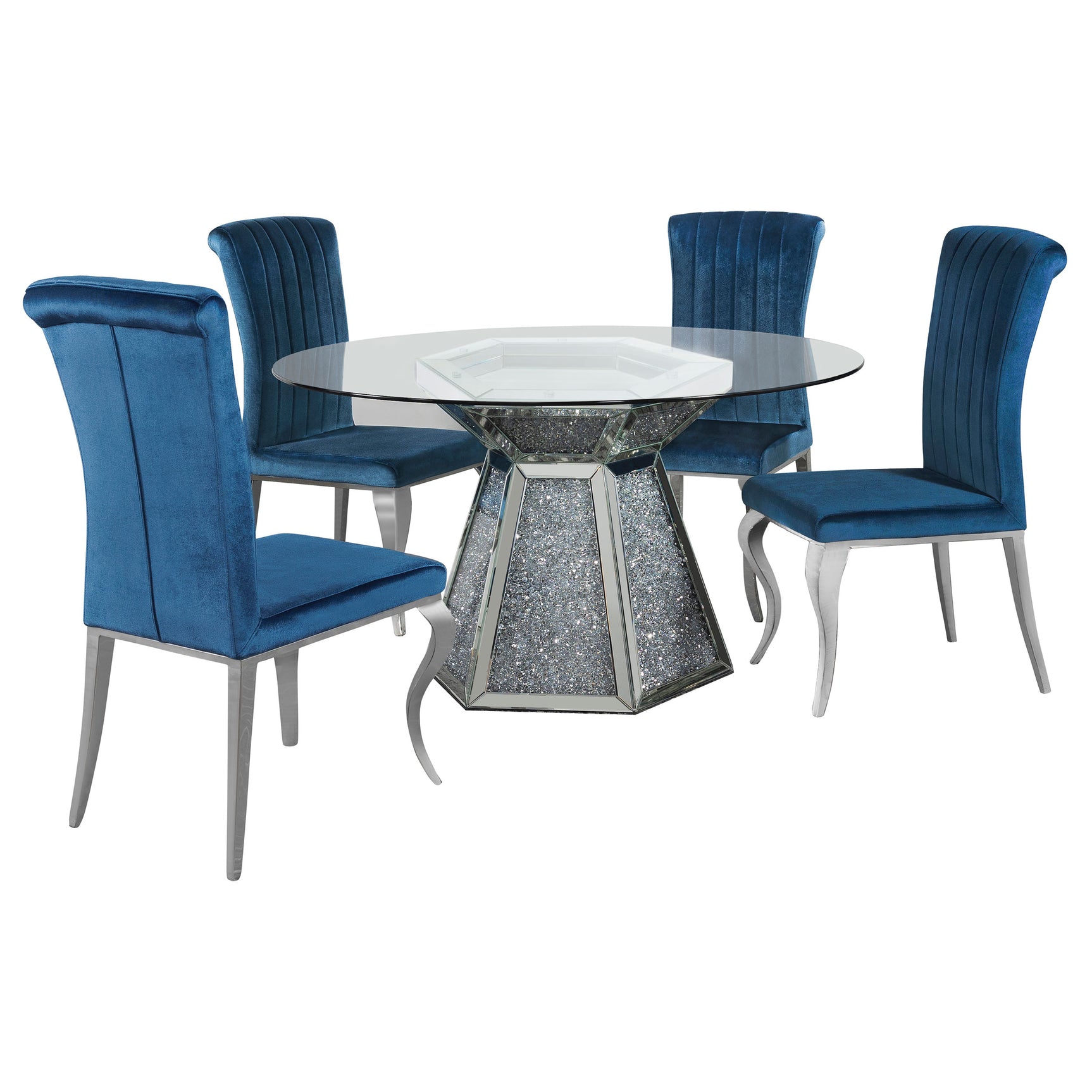 Quinn Teal Dining Room Set room view