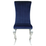 Detail view of Marilyn Ink Blue Rectangular Mirrored Dining Room Set dining room furniture