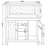 Top view of Yvaine mirrored acrylic wine cabinet