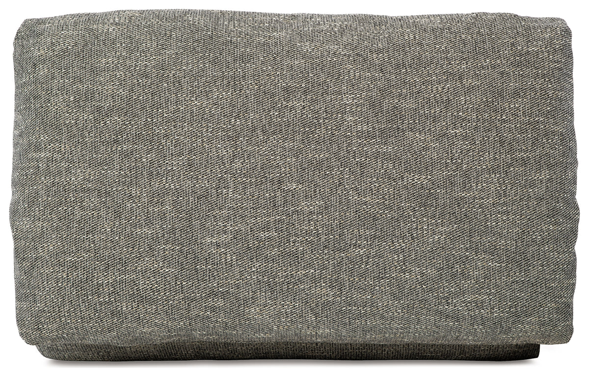 Dramatic Granite Chenille Ottoman top view