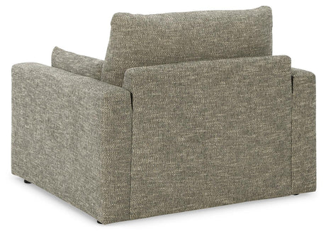Dramatic Granite Chenille Oversized Chair side angle