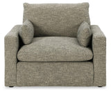 Dramatic Granite Chenille Oversized Chair side profile