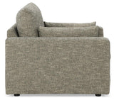 Dramatic Granite Chenille Oversized Chair back view