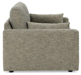 Dramatic Granite Chenille Loveseat side view showing profile