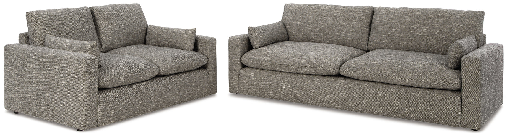 Close-up detail of granite fabric on Dramatic Sofa and Loveseat
