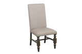 Reid Neutral Fabric Rectangular Dining Room Set dining table top detail