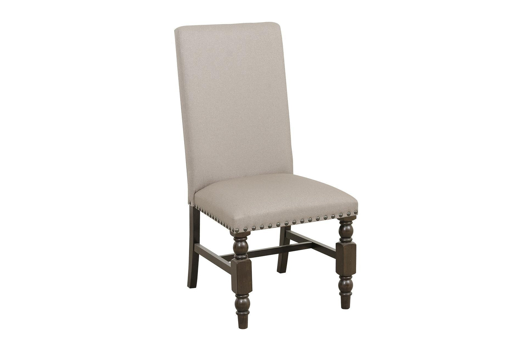 Reid Neutral Fabric Rectangular Dining Room Set dining table top detail
