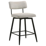 Levine Cream Fabric Upholstered Swivel Counter Chair Set of 2 — product image 2