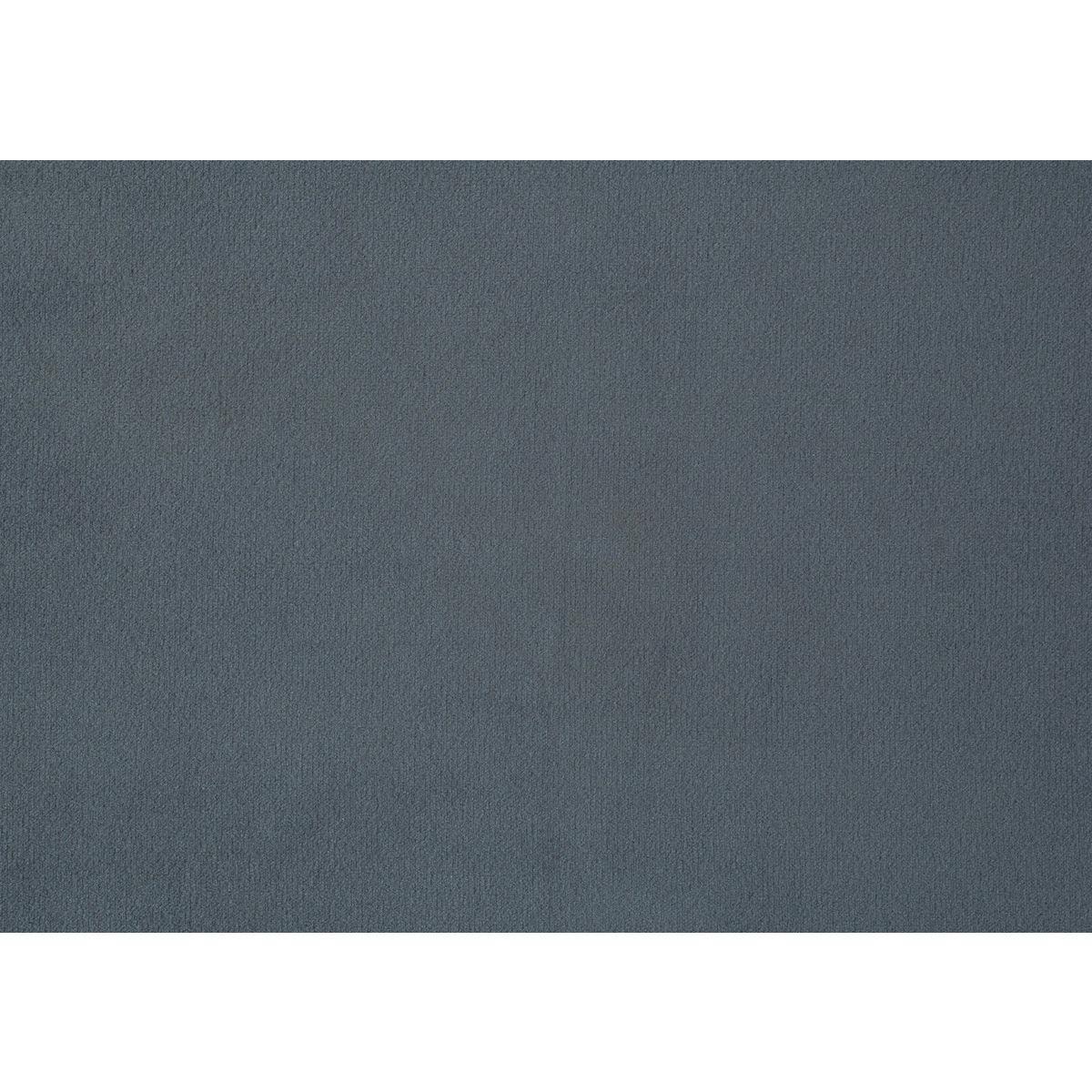 Fabric swatch of Lapis Gray velvet upholstery