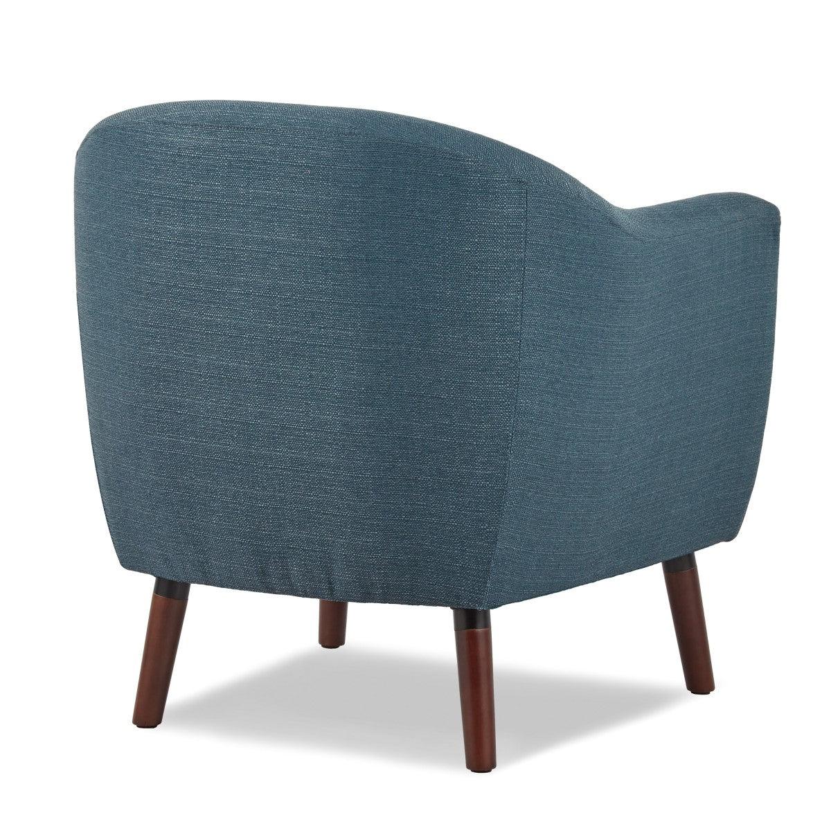 Lucille Blue Accent Chair button-tufted back detail