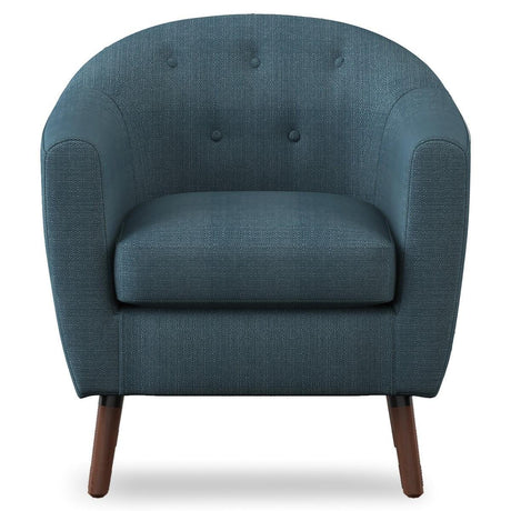 Lucille Blue Tufted Upholstered Accent Chair front angle