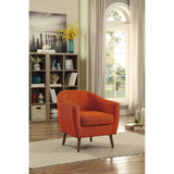 Lucille Accent Chair with exposed espresso finish wooden legs