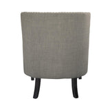 Charisma taupe fabric tufted accent chair close-up of tufted back