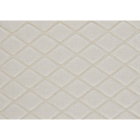Fabric swatch of Avalon beige textured polyester upholstery