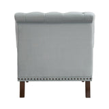 Holland Park gray velvet tufted accent chair back view