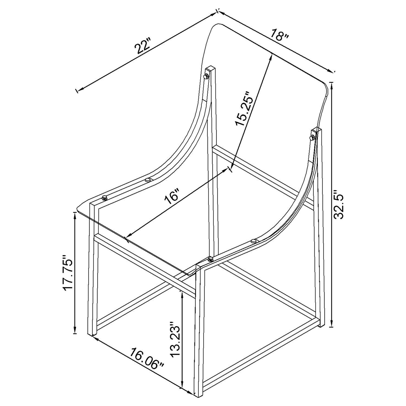 Close detail of chair and table junction