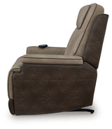 4Z-Peaceful Pause Sand Microfiber Power Lift Recliner alternative side view