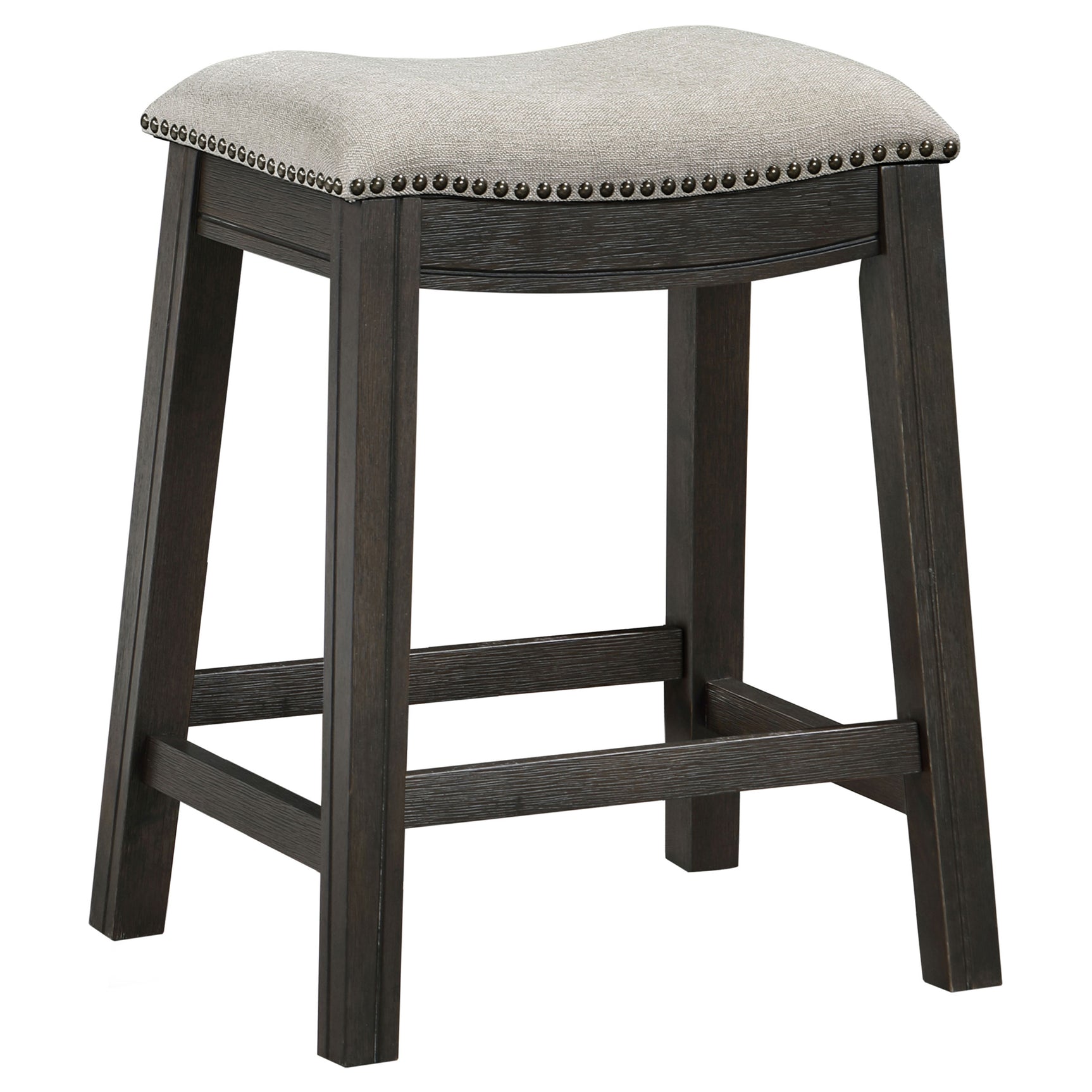 Elliston dark grey table with chairs from front