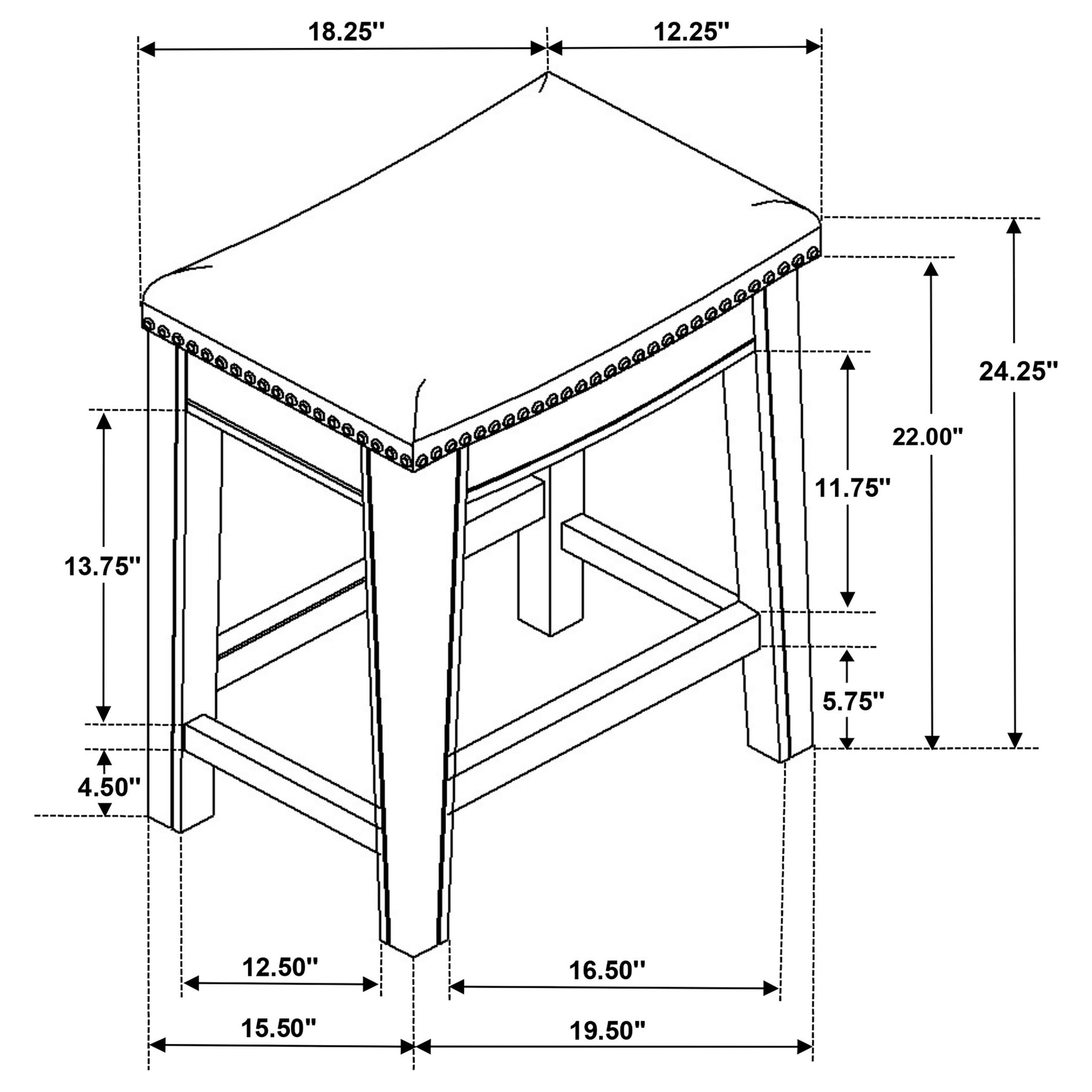 Side view showcasing chair and table