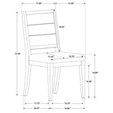 Alternate angle of Elodie extension dining table and chairs