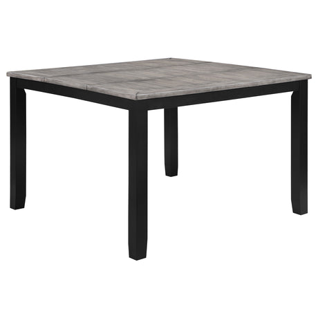 Close-up detail of Elodie dining set black and gray finish
