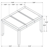 Side profile of dining chairs