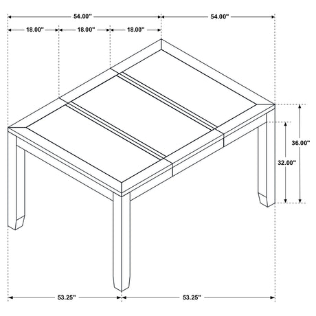 Side profile of dining chairs