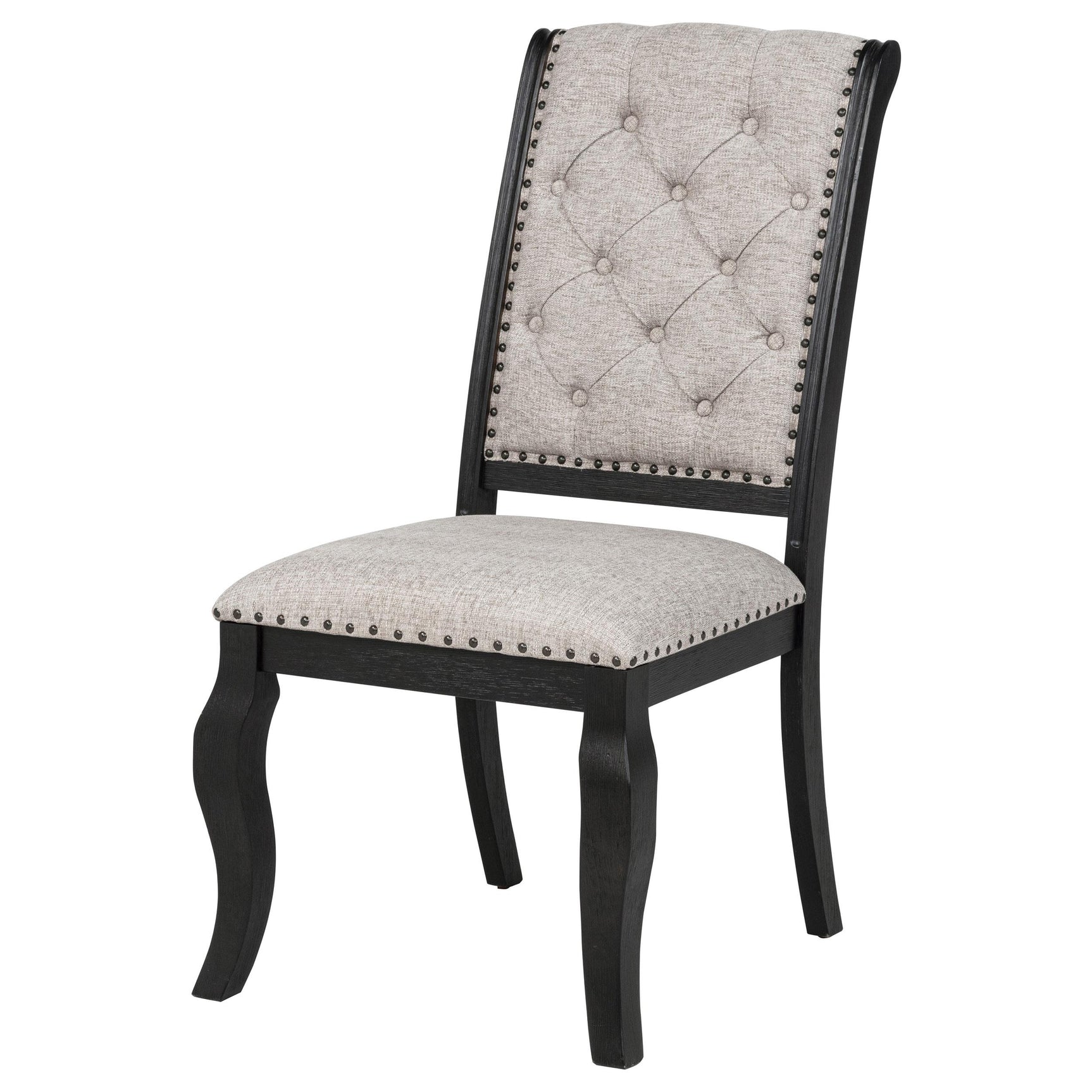 Chair cushioned seat and front leg detail