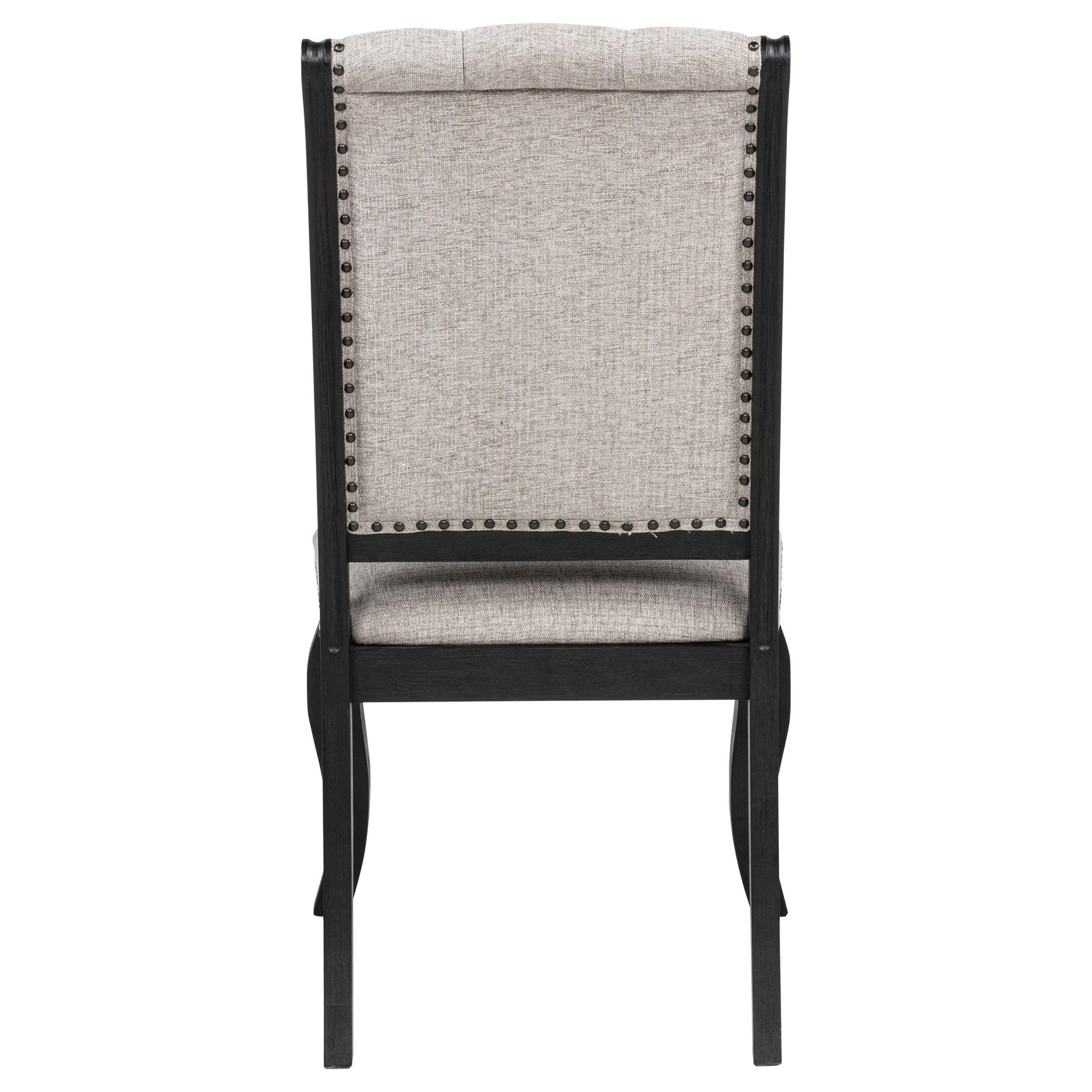 Side profile of the chair legs and frame