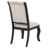 Angled shot of chair seat and back