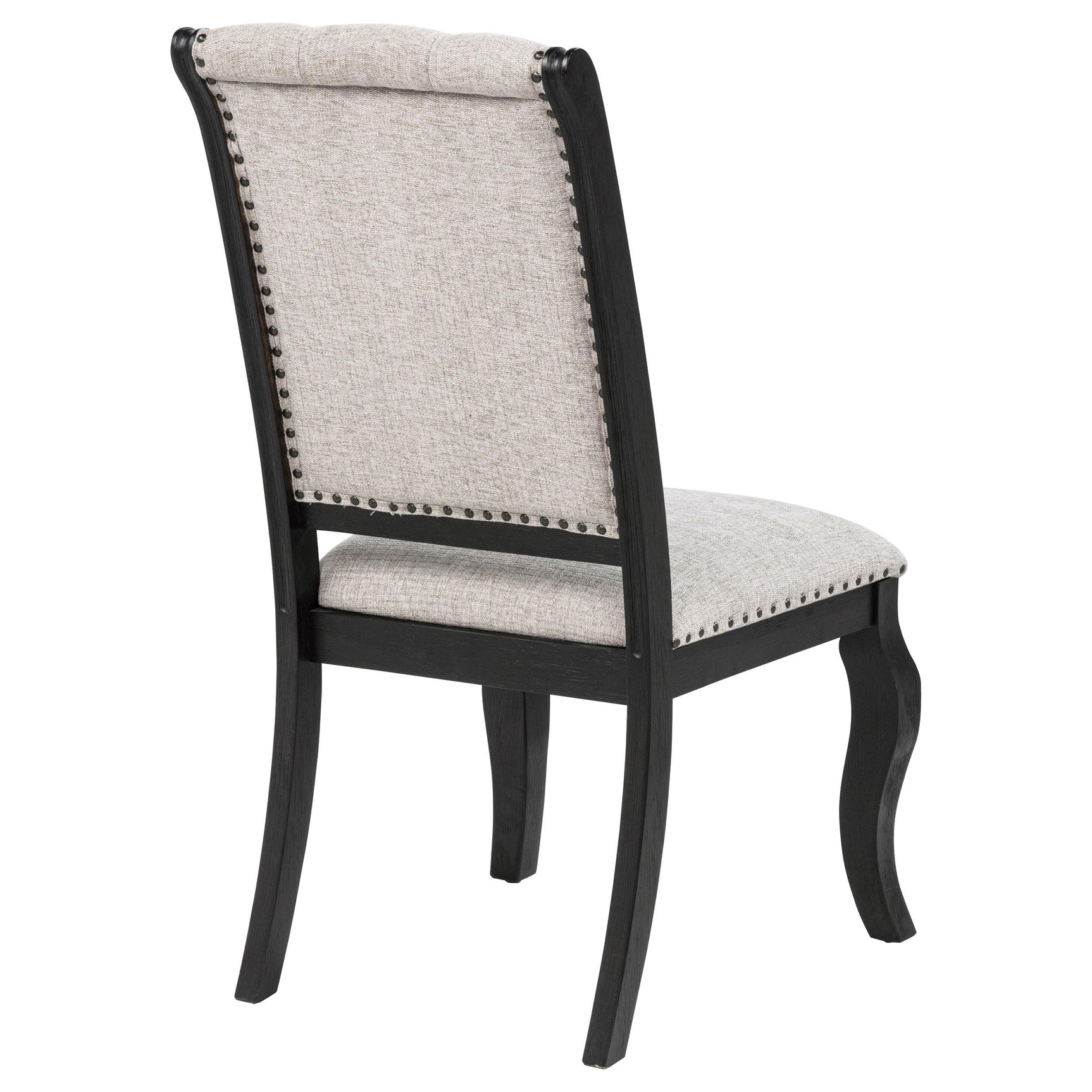 Angled shot of chair seat and back