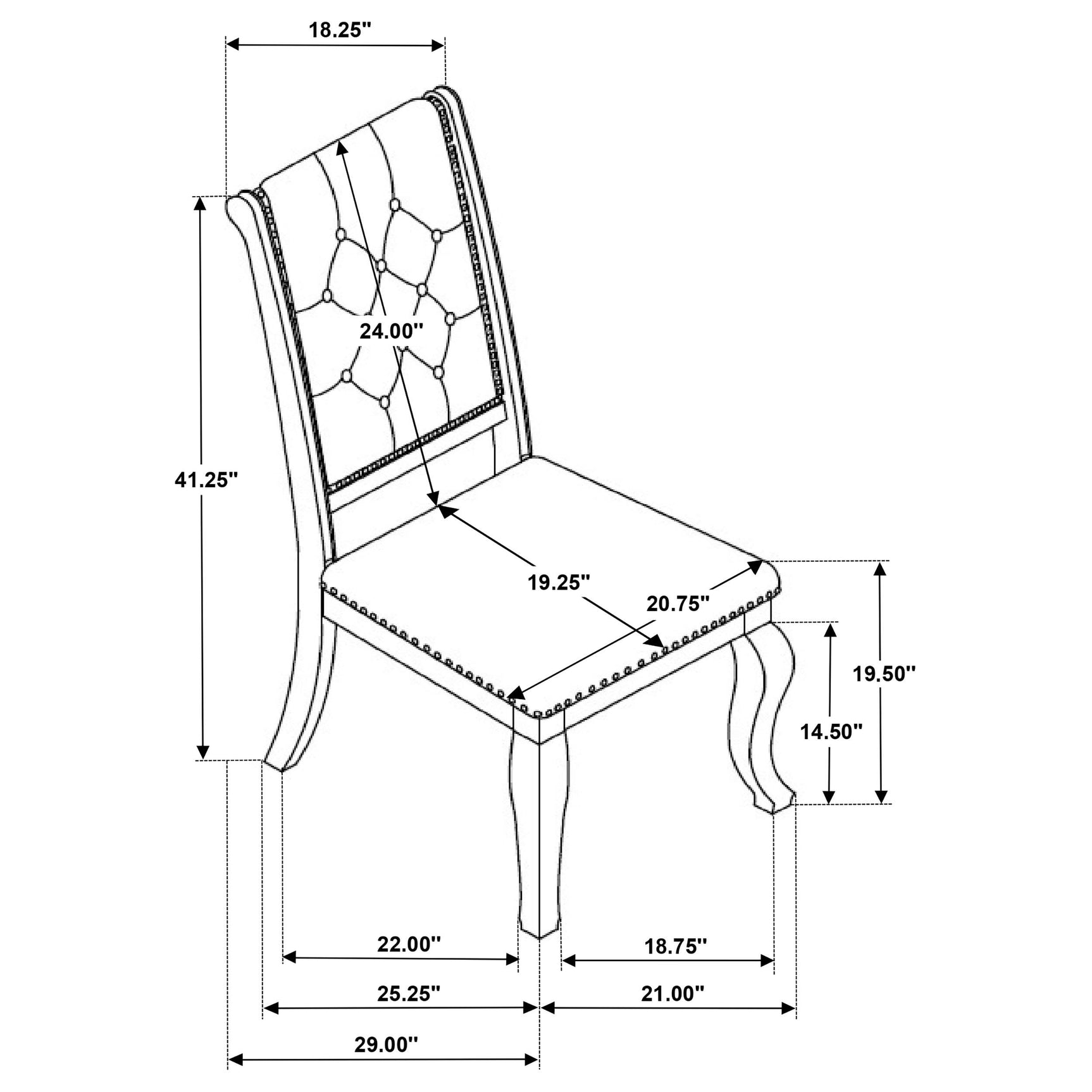 Phelps chair front profile