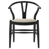 Room view with Crestmont dining set and wall decor
