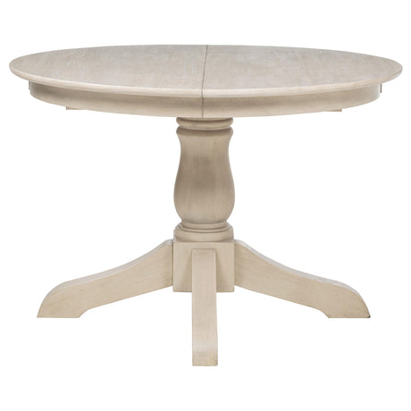 Orrison Dining Table underside mechanisms with brass-plated lock