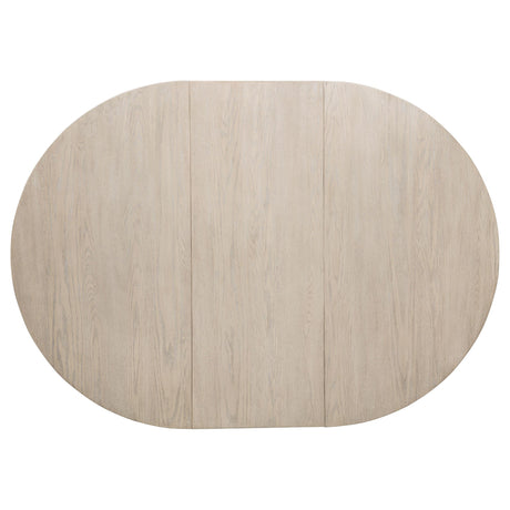 Orrison Dining Table assembled in dining room setting