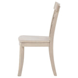 Close-up of Orrison chair's three slat ladder back design