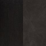 Averill dark grey faux leather upholstered dining side chair front view