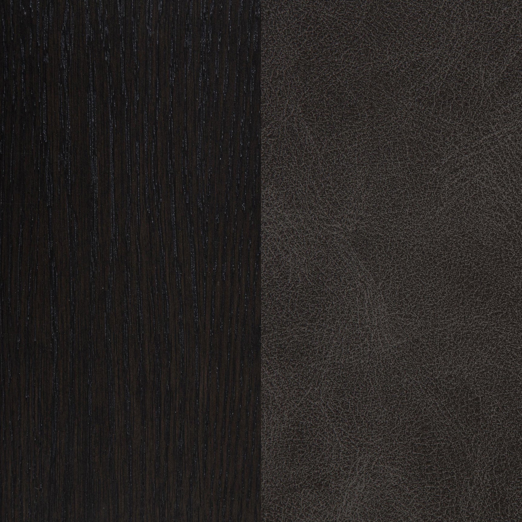 Averill dark grey faux leather upholstered dining side chair front view