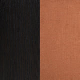 Plastic glide under rubberwood leg protecting floor
