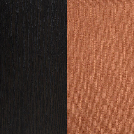 Plastic glide under rubberwood leg protecting floor