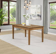 Atwood Dining Table Leg Detail Warm Brown
