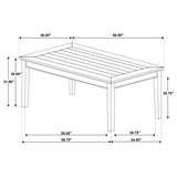 Atwood Dining Table Acacia Veneer Pattern