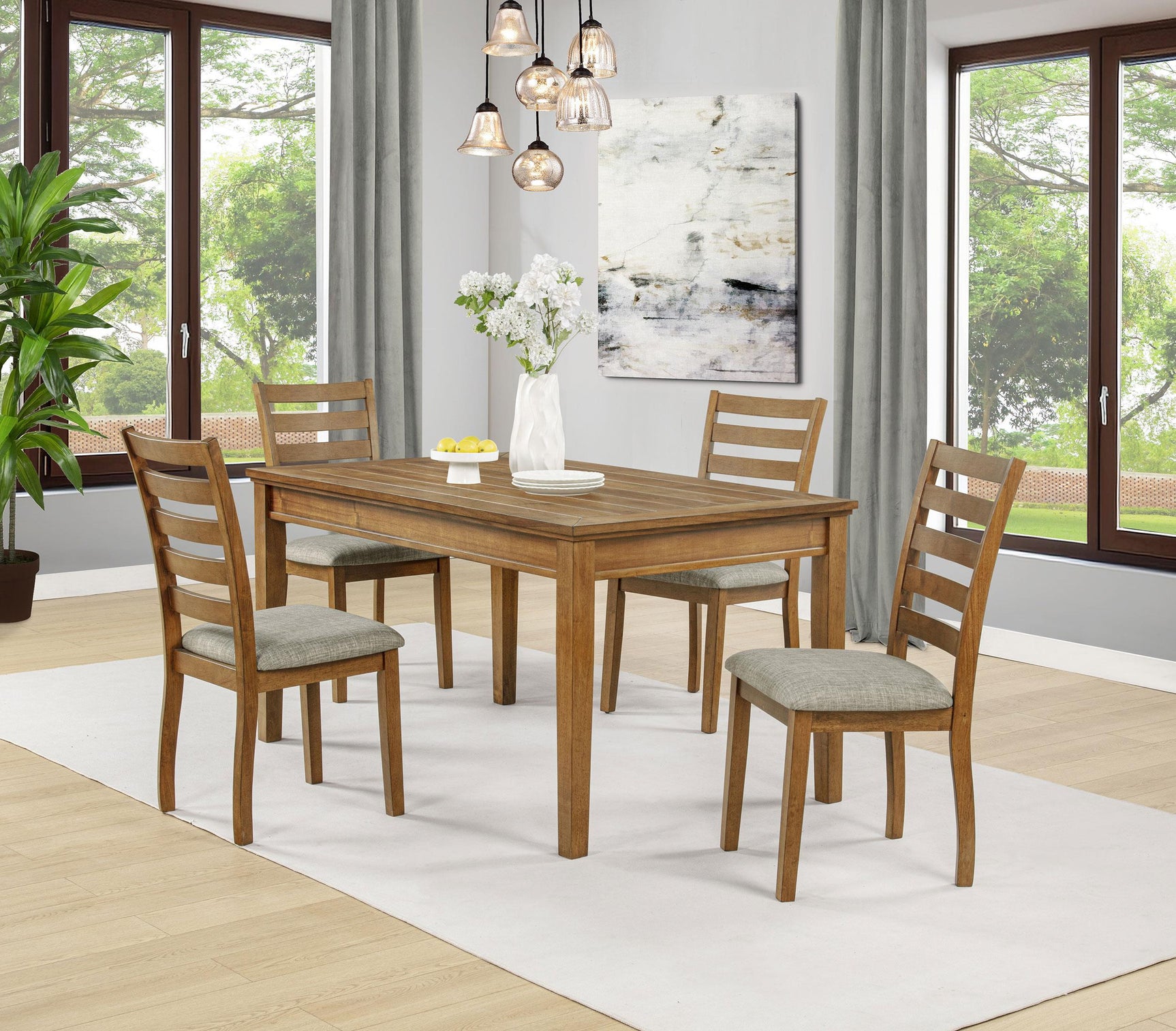 Atwood Wood Dining Side Chair angled view