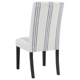 Padded seat and backrest detail of Herran dining chair