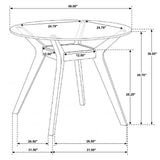 Top-down view of Paxton counter height dining table