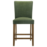 Paxton set of 2 green upholstered counter height dining chairs